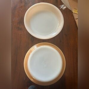 Vintage Fire King Peach Luster Pie Plate x2